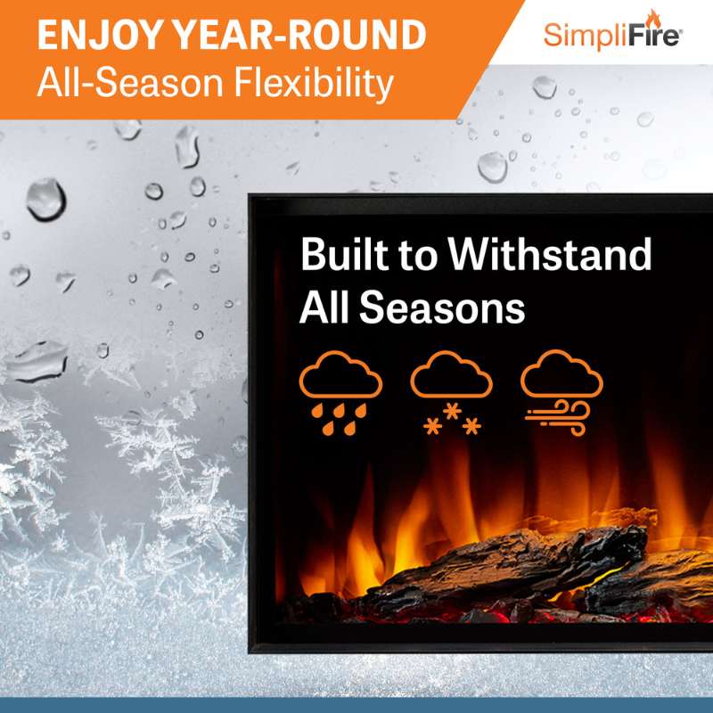 SimpliFire Forum 55-inch outdoor linear electric fireplace, product view 11