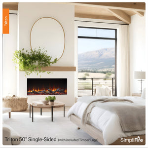 SimpliFire Triton 50-inch multi-sided linear electric fireplace, product view 11