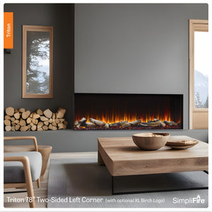 SimpliFire Triton 78-inch multi-sided linear electric fireplace, product view 7
