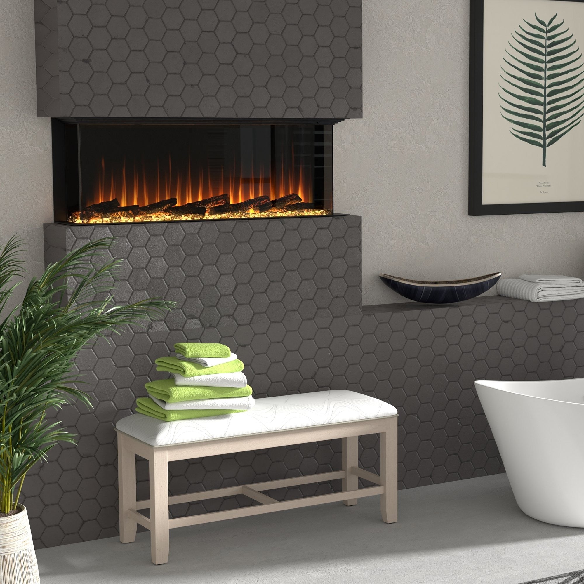 Dimplex Ignite Ultra 50-Inch Built-In Linear Electric Fireplace - Sleek Modern Design with Realistic Flames