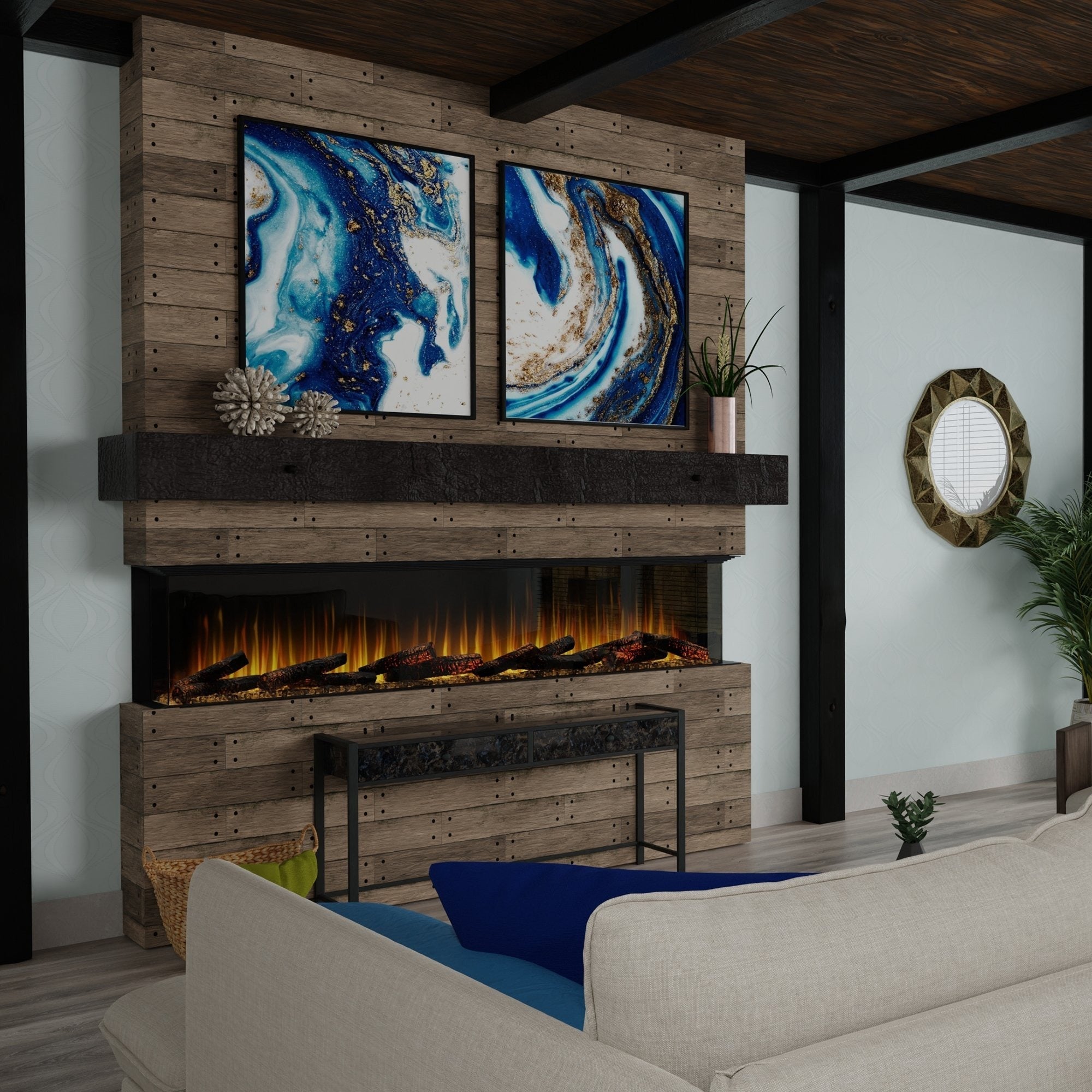 Dimplex Ignite Ultra 88-Inch Built-In Linear Electric Fireplace - Sleek, Ultra-Wide Design with Realistic Flame
