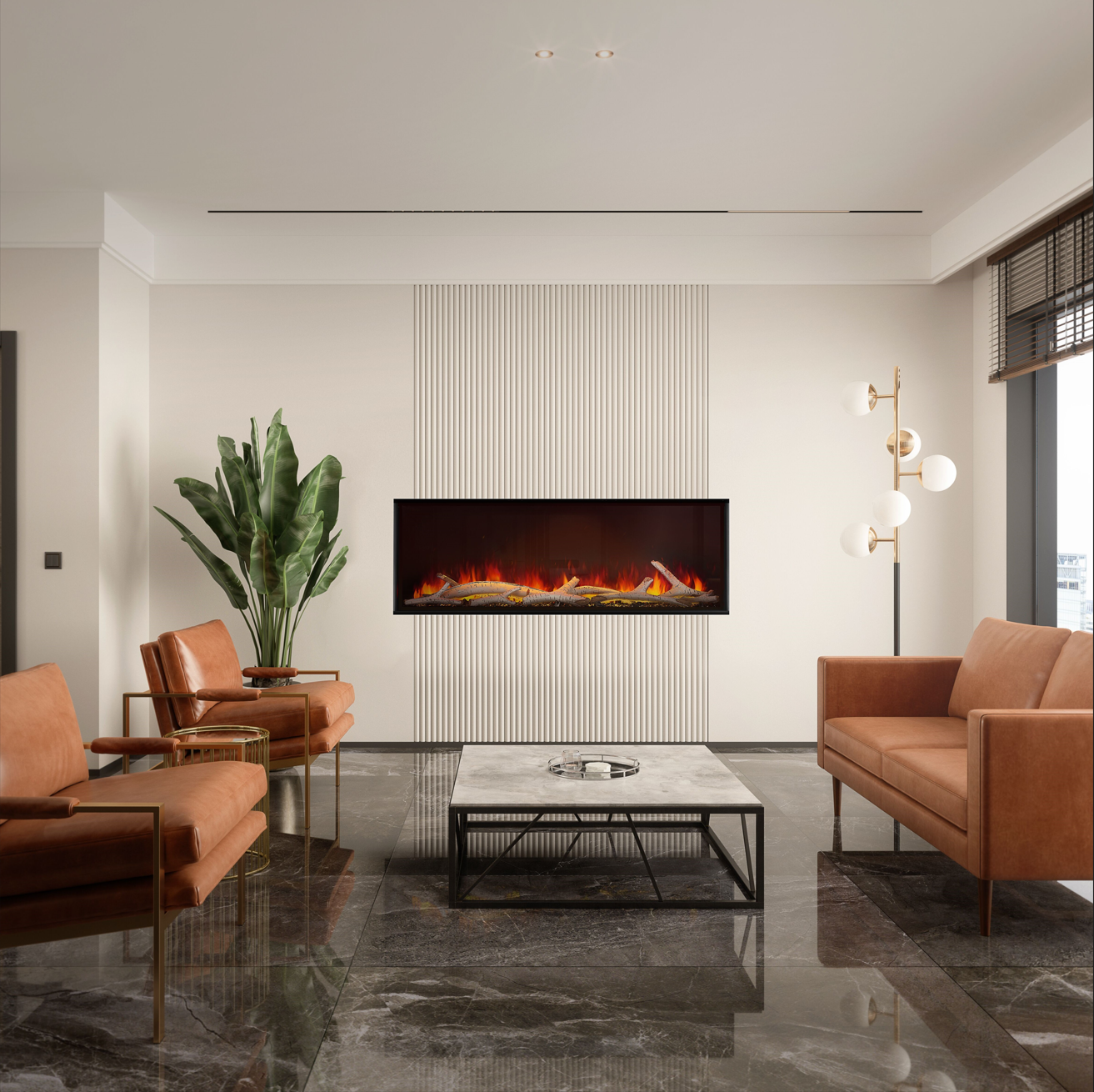 Napoleon Astound 62" Built-In Linear Electric Fireplace – WiFi Smart with Ultra-Realistic Flames