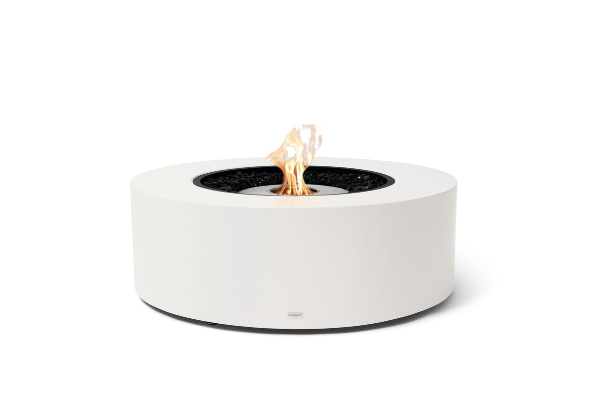 EcoSmart Fire Ark 40 round fire table in bone Fluid Concrete
