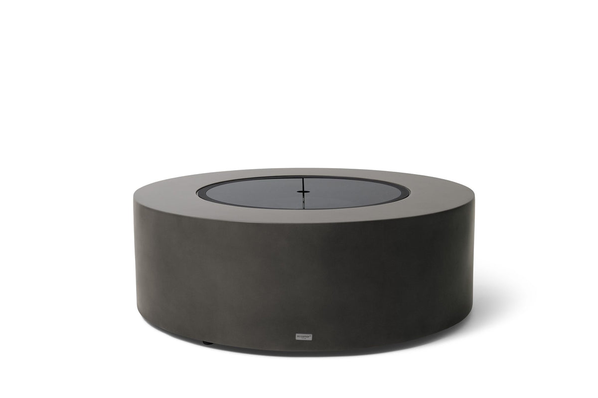 EcoSmart Fire Ark 40 with glass cover plate fitted as a table surface