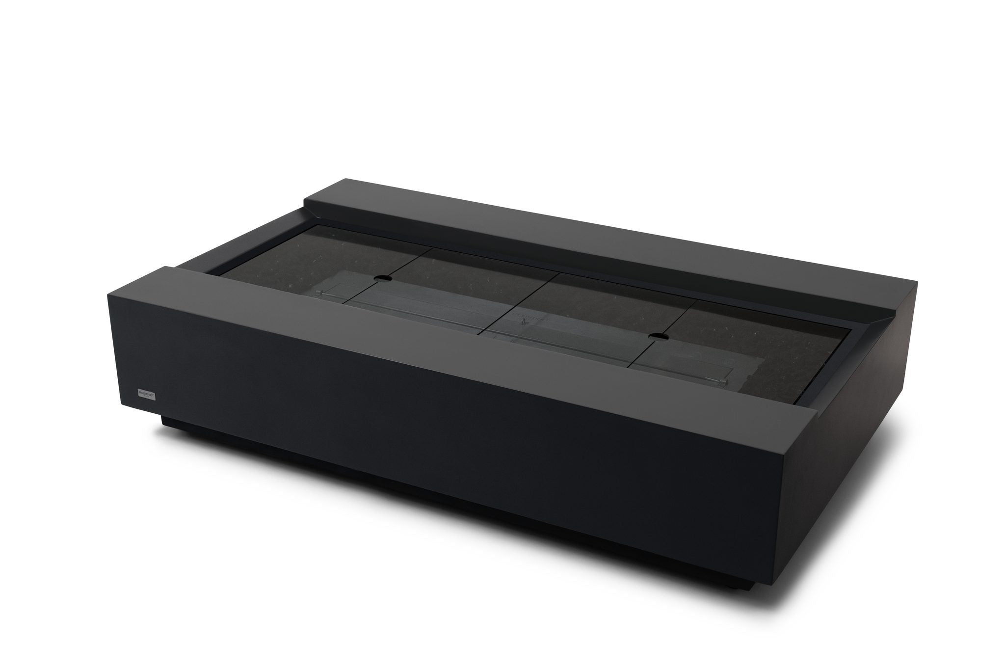 EcoSmart Fire Cosmo 50 fire table in graphite Fluid Concrete with glass cover plate