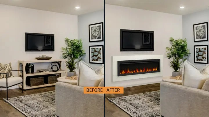 SimpliFire Allusion Slim 60-inch electric fireplace, product view 11