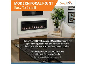 SimpliFire Allusion Slim 60-inch electric fireplace, product view 7