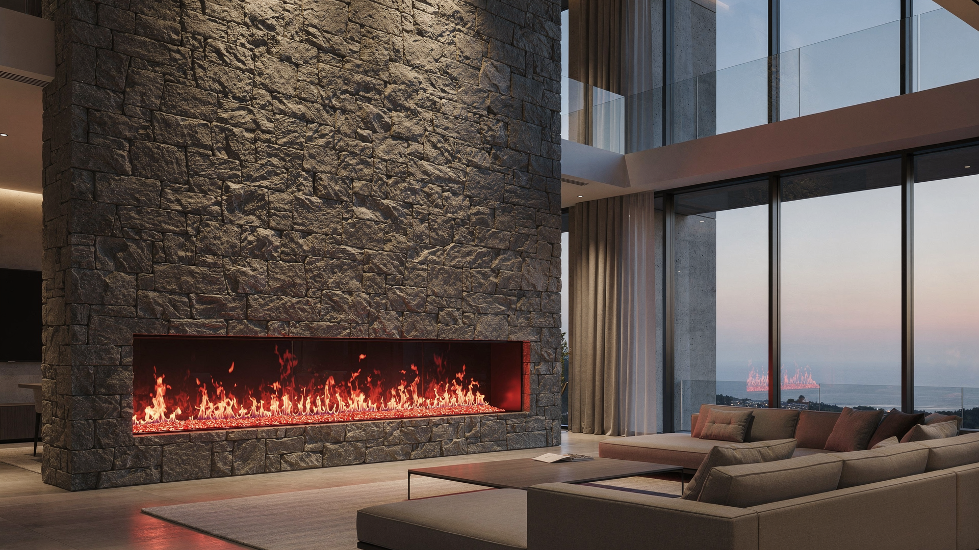 Napoleon Astound 50" Built-In Linear Electric Fireplace – Frameless WiFi Smart Design